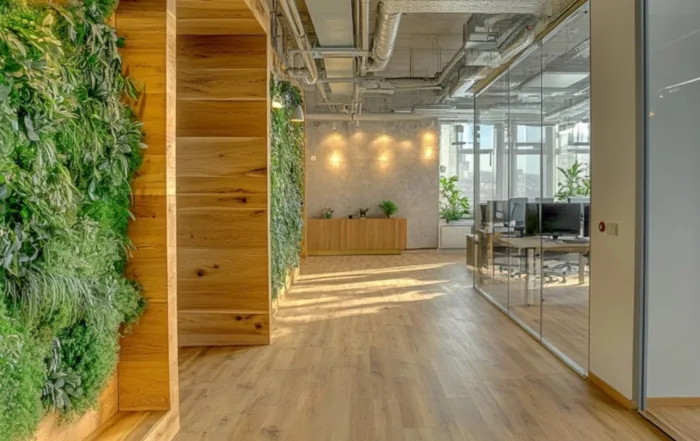 Diseño de oficinas saludables de Mr Arquitectura Técnica con iluminación natural, mobiliario ergonómico y espacios de trabajo funcionales